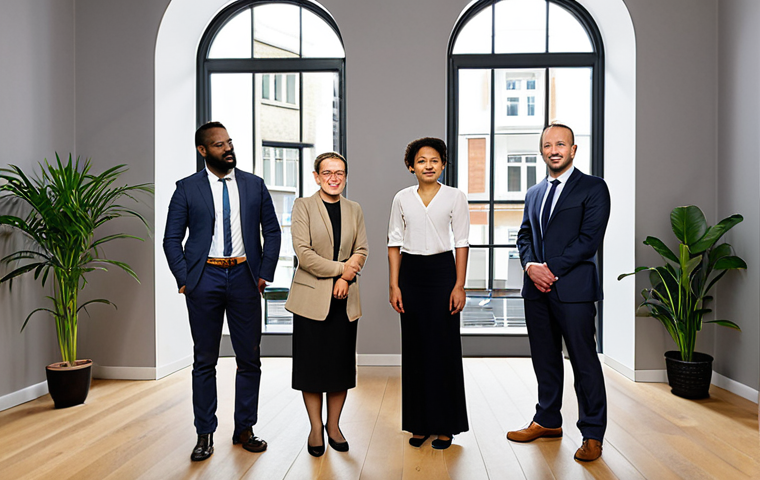 **
A diverse group of professionals in a modern office setting in Brussels. Depict people from various ethnic backgrounds collaborating. The backdrop should subtly feature iconic Belgian architecture. The overall mood should be professional and collaborative, highlighting the multicultural aspect of the Belgian workforce. Keywords: Belgium, work life, multicultural, office, collaboration, Brussels, professionals.
**